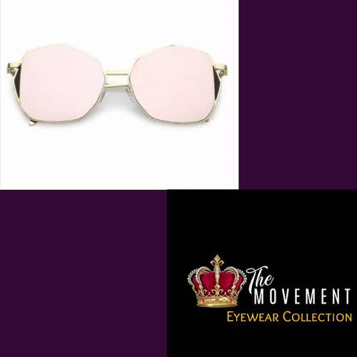 Pink Chrome Metal Sunglasses