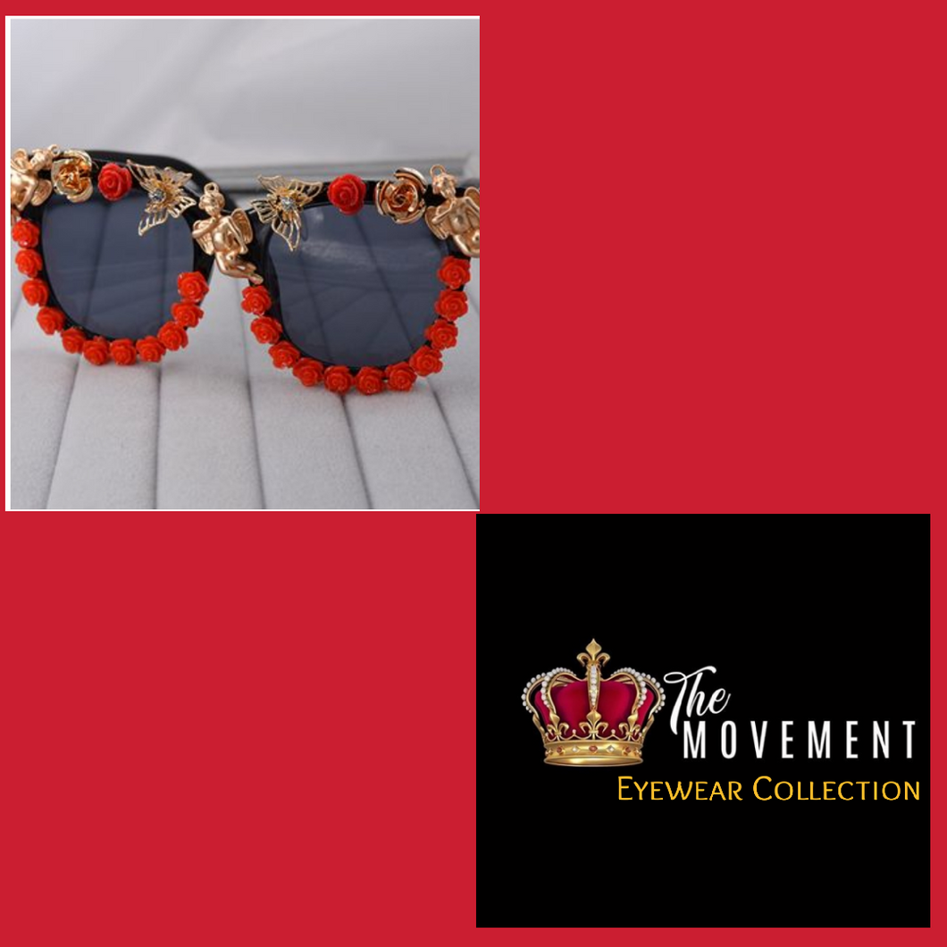 Royalty Red Rose Sunglasses